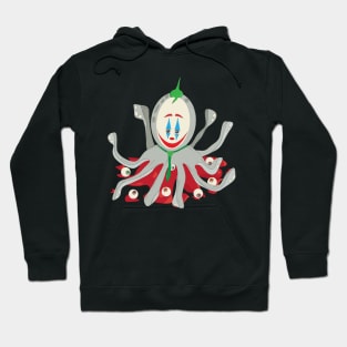 Grey octopus is joker Hoodie